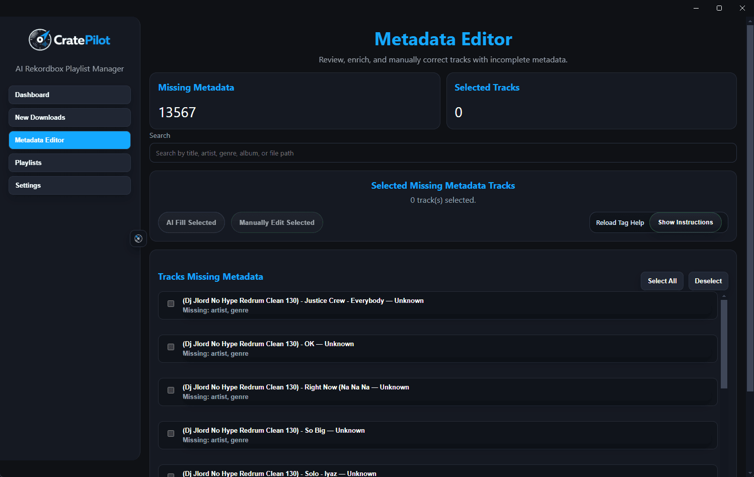 CratePilot desktop app preview